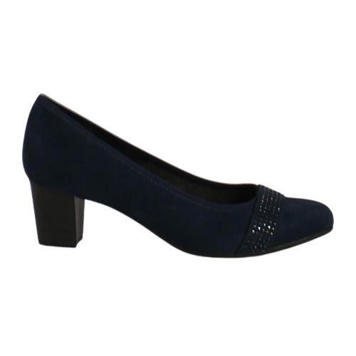 Jana Block Heeled Pumps - 22465-41 - Navy