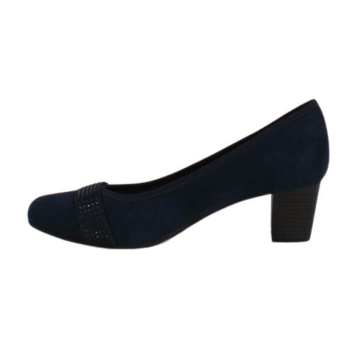 Jana Block Heeled Pumps - 22465-41 - Navy
