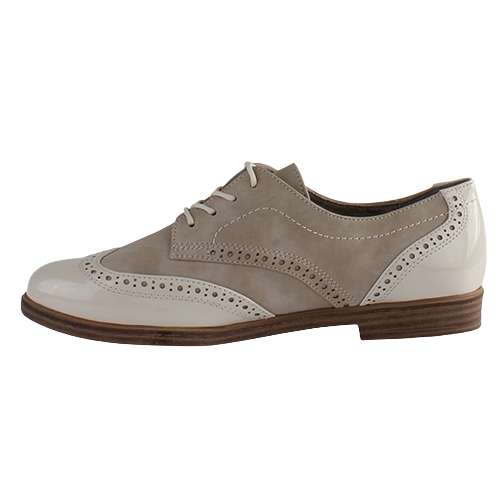 Jana Brogues - 23260-42 - Cream Patent