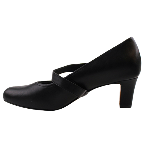 Jana Cross Strap Pumps - 22474-43 - Black