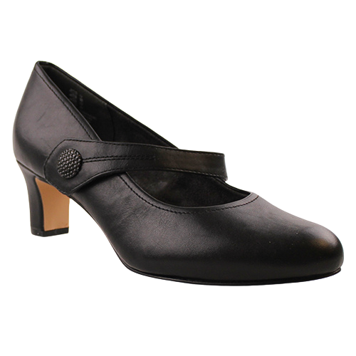 Jana Cross Strap Pumps - 22474-43 - Black