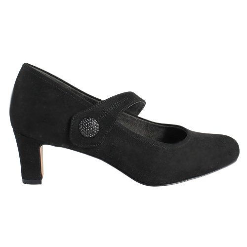 Jana Cross Strap Pumps - 22473-41 - Black