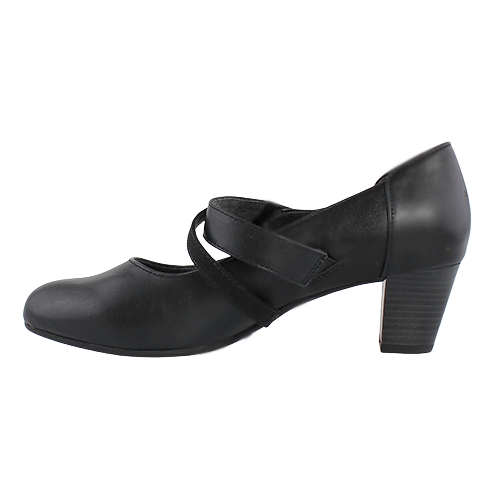 Jana Cross Strap Pumps - 24465-43 - Black