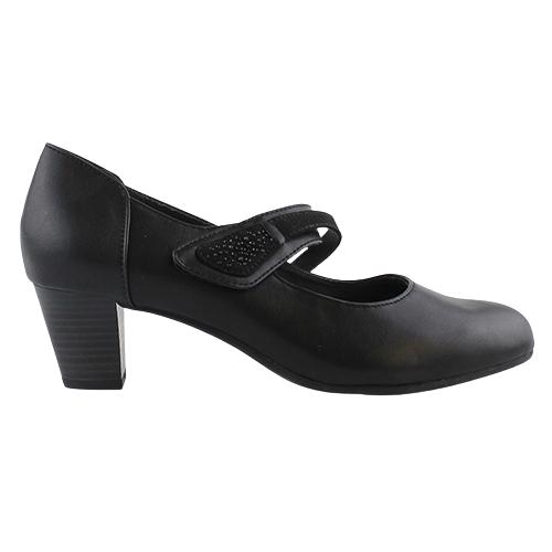 Jana Cross Strap Pumps - 24465-43 - Black