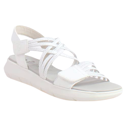 Jana Ladies Flat Sandals - 28766-42 - White/Silver