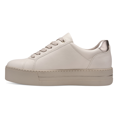 Jana Ladies Platform Trainers - 23767-43 - Ivory