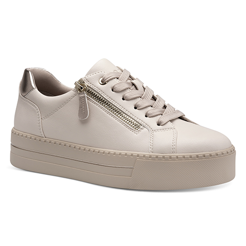 Jana Ladies Platform Trainers - 23767-43 - Ivory