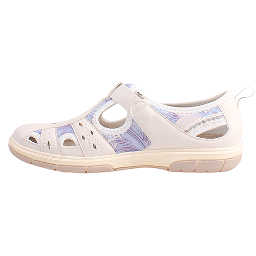 Jana Ladies Cross Strap Shoes - 23669-44 - White