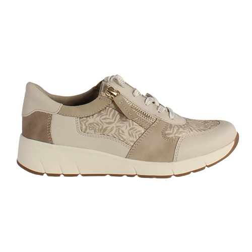 Jana Wide Fit Trainers - 23769-42 - Beige/Floral