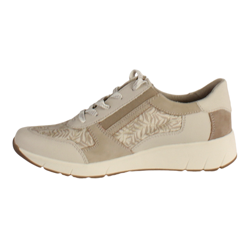 Jana Wide Fit Trainers - 23769-42 - Beige/Floral