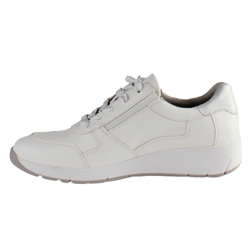 Jana Wide Fit Trainers - 23769-42 - White/Silver