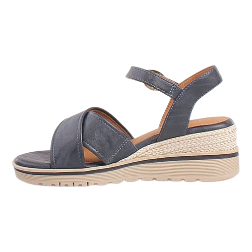 Jana Ladies Wedge Sandals - 28777-44 - Navy