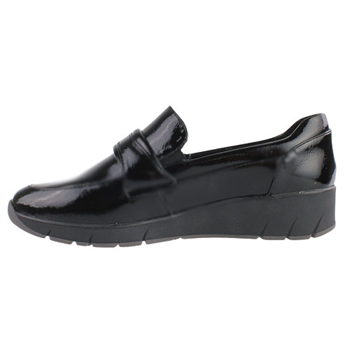 Jana Ladies Wedge Shoes - 24666-43 - Black Patent