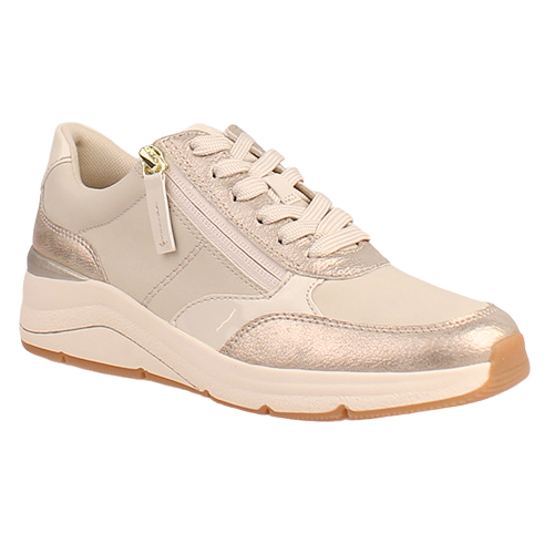 Jana Ladies Trainers - 23777-43 - Beige / Gold