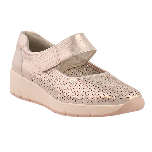 Jana Wedge Cross Strap Shoes - 24664-42 - Rose Gold