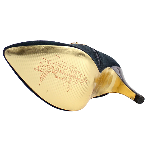 Kate Appleby Dressy Heeled Shoe- Boots - Laxey - Navy Suede