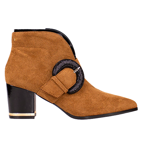 Kate Appleby Ladies Block Heeled Ankle Boots - Amlwch - Tan Suede
