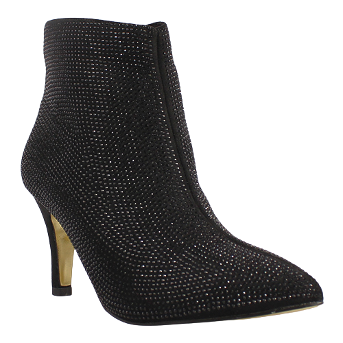 Kate Appleby Dressy Heeled Ankle Boots - Drine - Black Sparkle