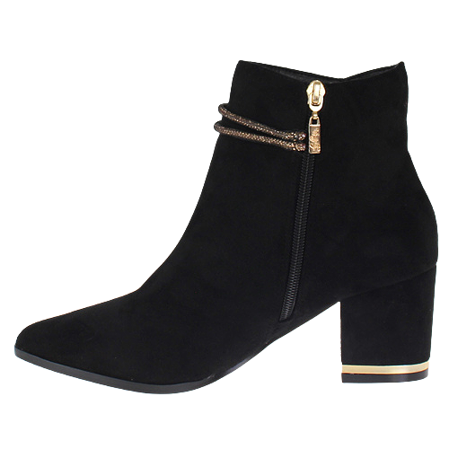 Kate Appleby Block Heeled Ankle Boots - Methven - Black Suede
