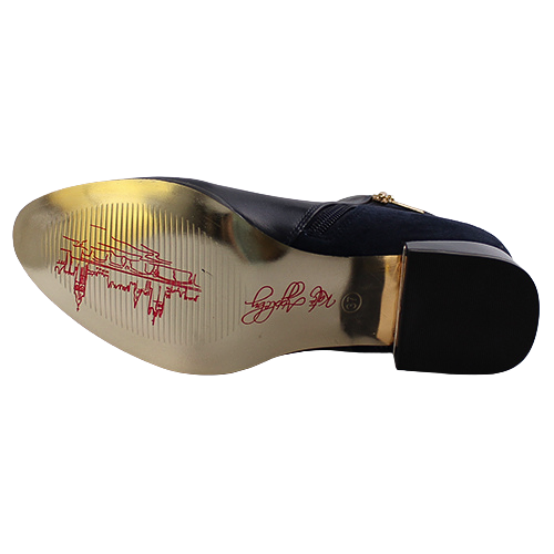 Kate Appleby Block Heeled Ankle Boots - Forfar - Navy Sparkle