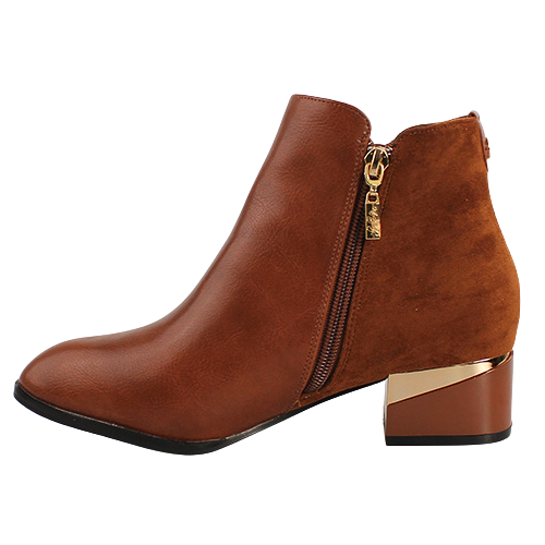 Kate Appleby Block Heeled Ankle Boots - Forfar - Tan Sparkle