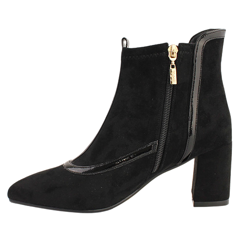 Kate Appleby Block Heeled Ankle Boots - Bolsover - Black Suede