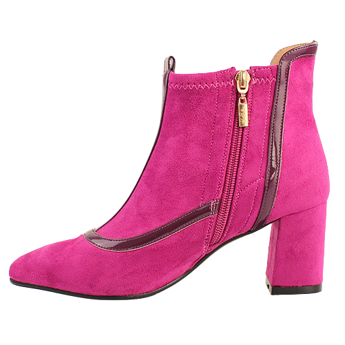 Kate Appleby Block Heeled Ankle Boots - Bolsover - Pink Suede