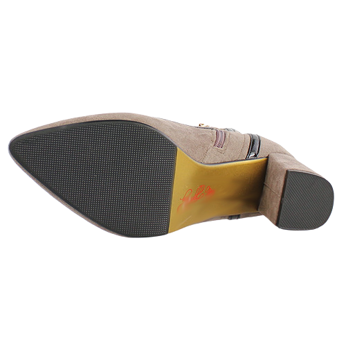 Kate Appleby Block Heeled Ankle Boots - Bolsover - Taupe Suede