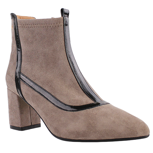 Kate Appleby Block Heeled Ankle Boots - Bolsover - Taupe Suede
