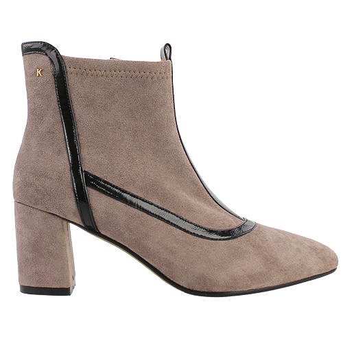 Kate Appleby Block Heeled Ankle Boots - Bolsover - Taupe Suede