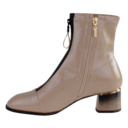 Kate Appleby Block Heeled Ankle Boots- Greenhill - Nude