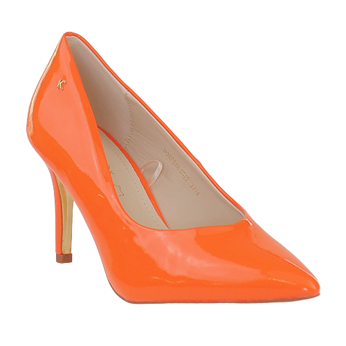 Kate Appleby Ladies Dressy Heeled Pumps - Morpeth - Orange Patent