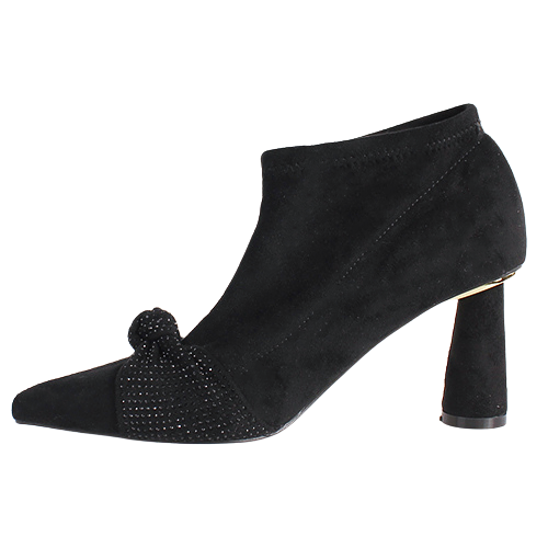 Kate Appleby Dressy Heeled Shoe-Boots - Bingham - Black Suede