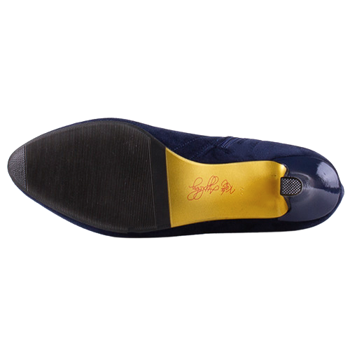 Kate Appleby Ladies Heeled Ankle Boots - Chishill - Navy Suede