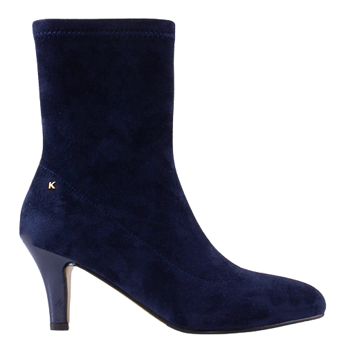 Kate Appleby Ladies Heeled Ankle Boots - Chishill - Navy Suede