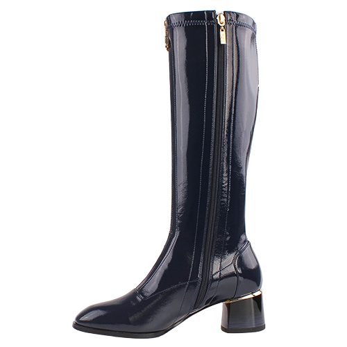 Kate Appleby Knee Boots - Southampton - Navy Patent