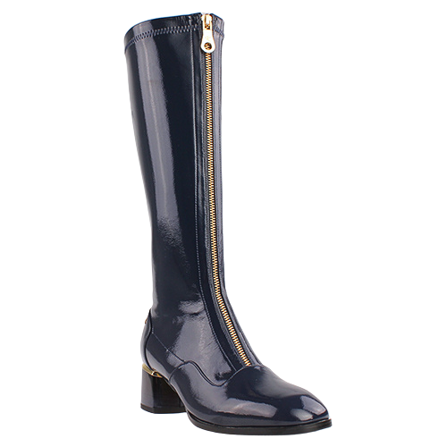 Kate Appleby Knee Boots - Southampton - Navy Patent