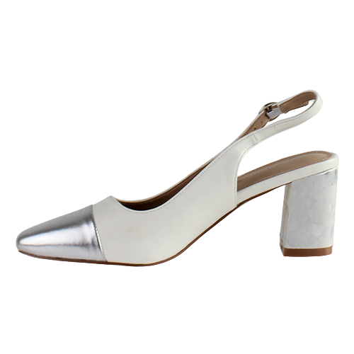 Kate Appleby Block Heeled Slingbacks - Ystard - White
