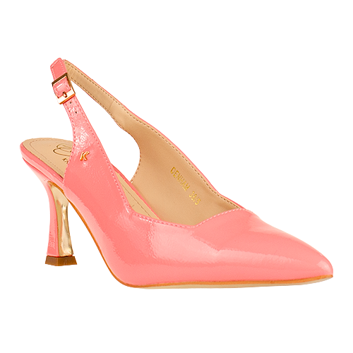 Kate Appleby Ladies Sling Back Pumps - Denham - Coral Patent