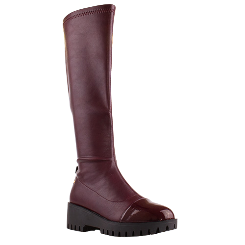 Kate Appleby Wedge Knee Boots - Eybister - Burgundy