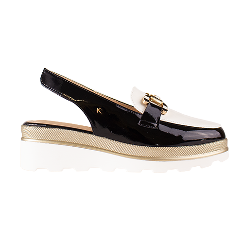 Kate Appleby Sling Back Wedges - Hawkfield - Black/white