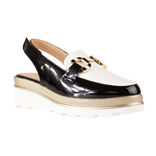 Kate Appleby Sling Back Wedges - Hawkfield - Black/white