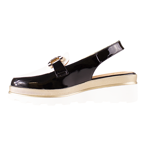 Kate Appleby Sling Back Wedges - Hawkfield - Black/white
