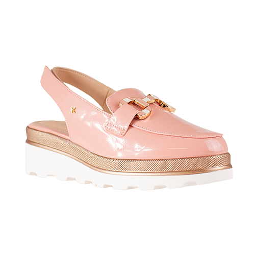 Kate Appleby Wedge Loafer Sling - Hawkfield - Blush Patent