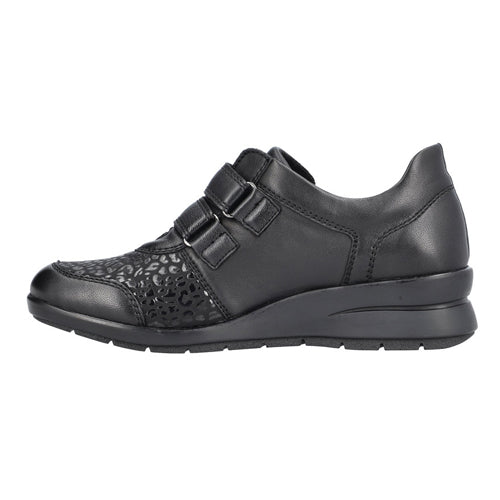 Rieker Wedge Shoes - L4868-00 - Black
