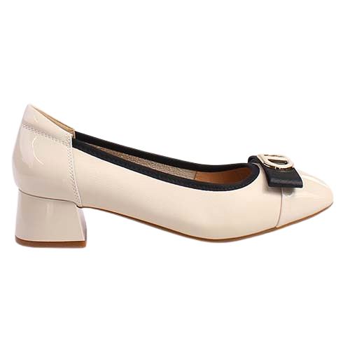 Loretta Vitale Block Heeled Pumps - W5308 - Beige