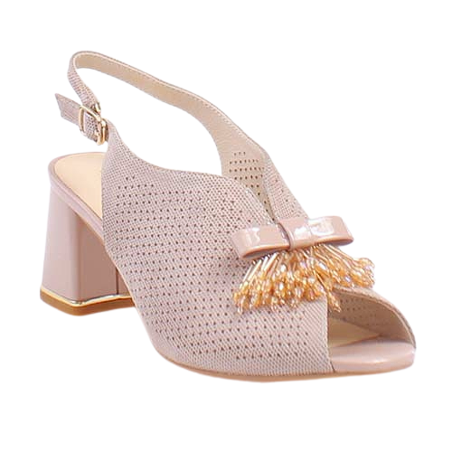 Loretta Vitale Peep Toe Slingbacks - C9621 - Apricot