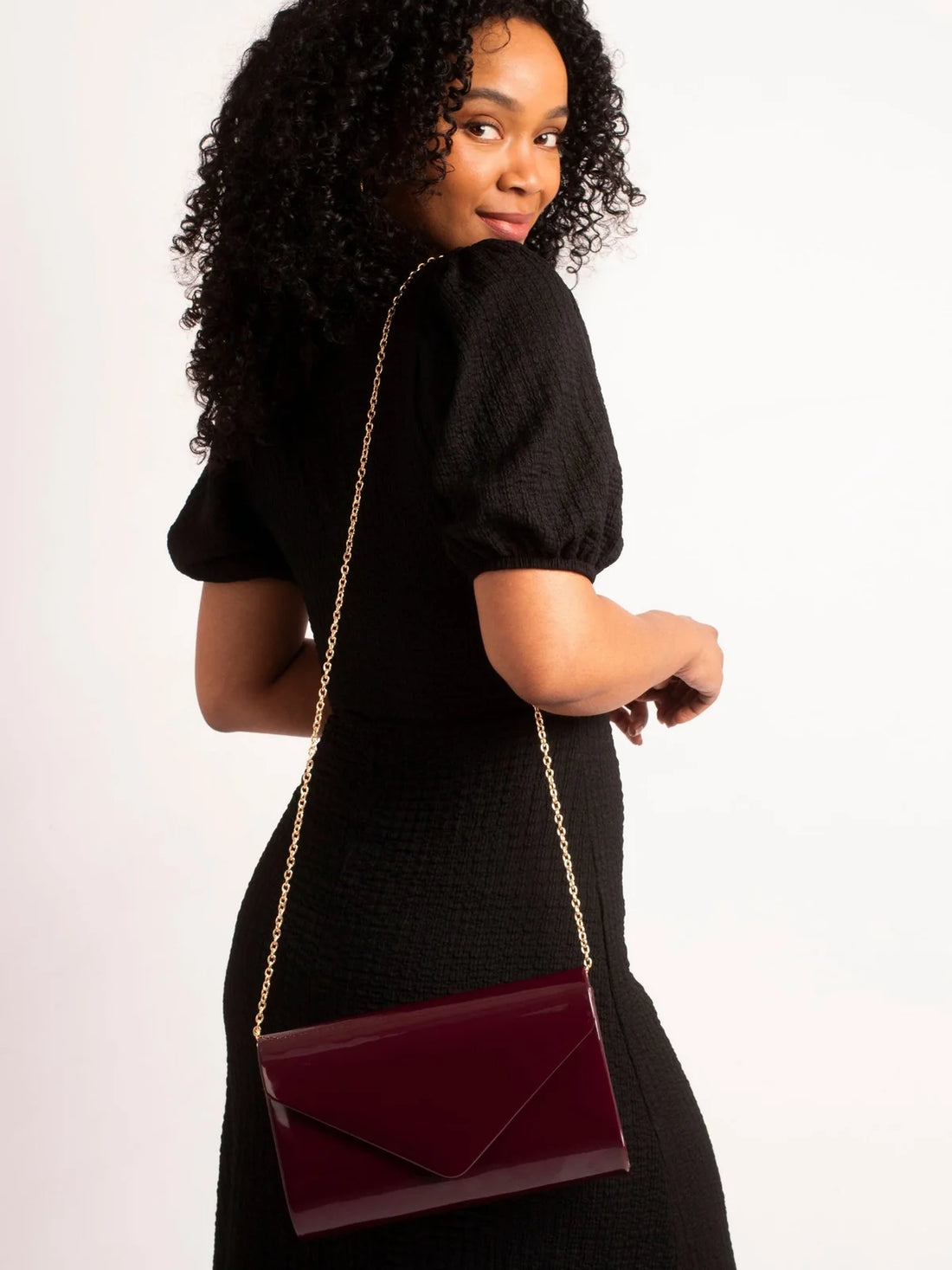 Lunar Blaze Handbag - Burgundy Patent