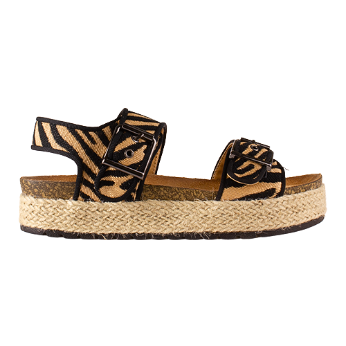 Lunar Ladies Flatform Sandals - Encode - Black