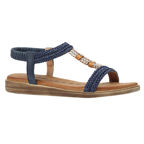 Lunar Ladies Flat Sandals - Portofino - Blue